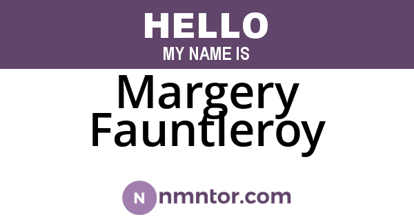 Margery Fauntleroy