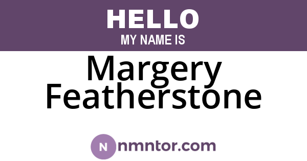 Margery Featherstone