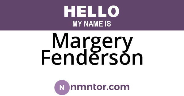 Margery Fenderson