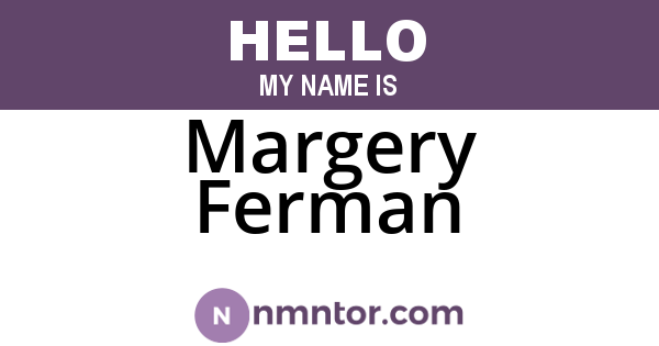 Margery Ferman