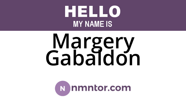 Margery Gabaldon