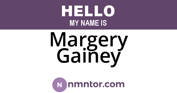 Margery Gainey