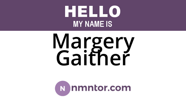 Margery Gaither