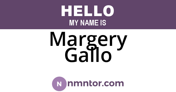 Margery Gallo