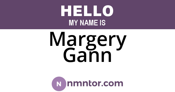 Margery Gann