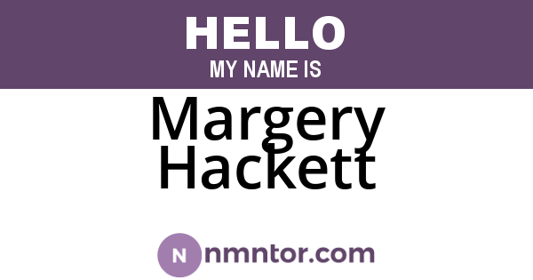Margery Hackett