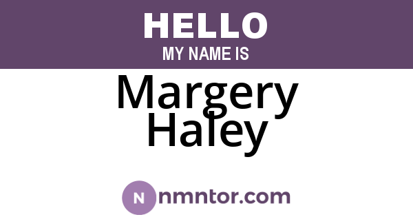 Margery Haley