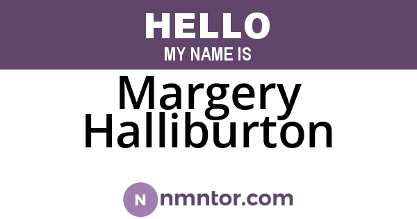 Margery Halliburton