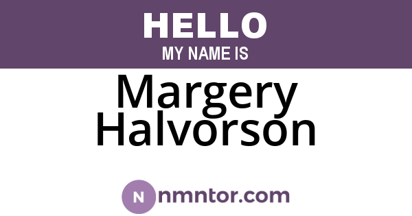 Margery Halvorson