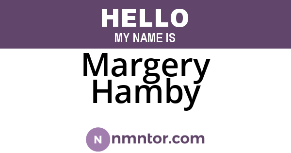 Margery Hamby