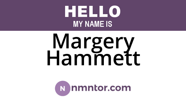 Margery Hammett