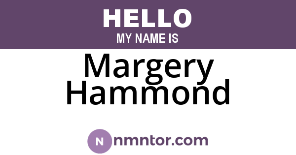 Margery Hammond