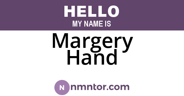 Margery Hand