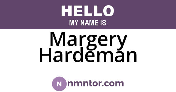 Margery Hardeman