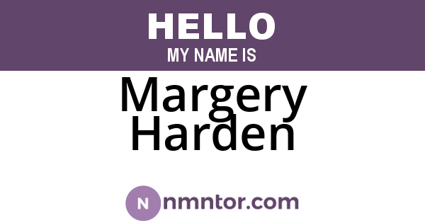 Margery Harden