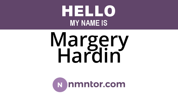 Margery Hardin
