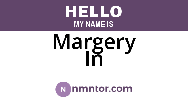 Margery In
