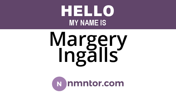 Margery Ingalls