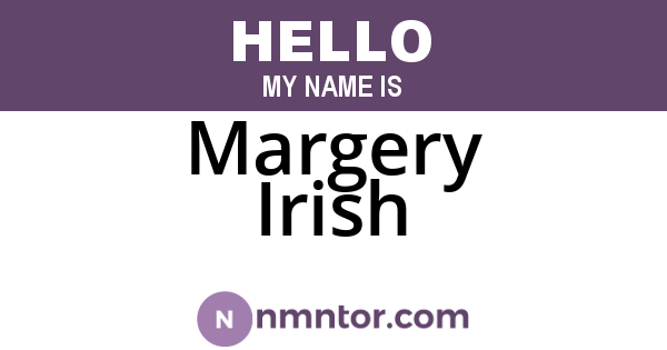 Margery Irish