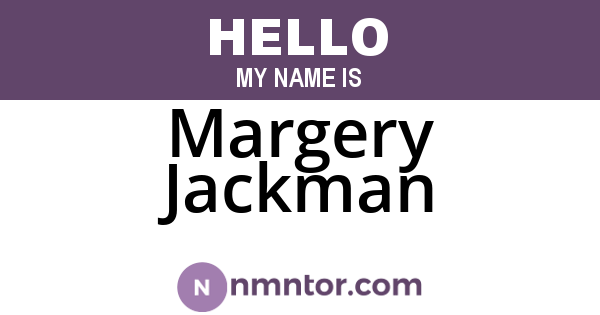 Margery Jackman