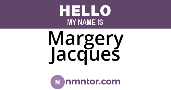 Margery Jacques