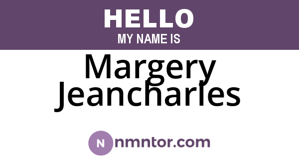 Margery Jeancharles