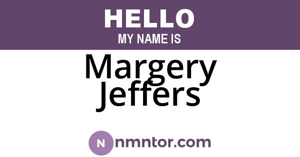 Margery Jeffers