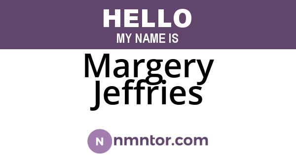 Margery Jeffries