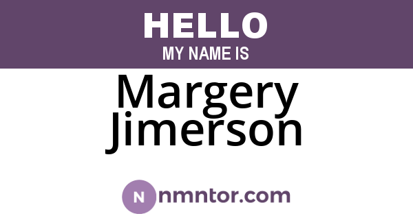 Margery Jimerson