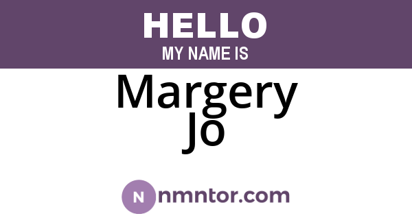 Margery Jo