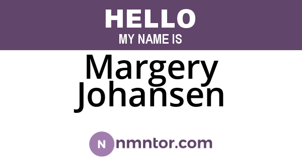 Margery Johansen