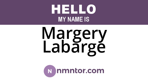 Margery Labarge