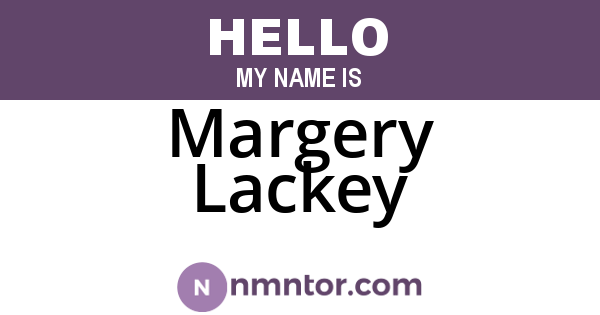 Margery Lackey