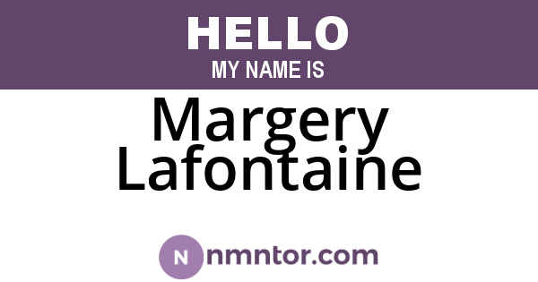 Margery Lafontaine