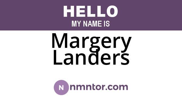 Margery Landers