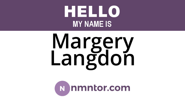 Margery Langdon