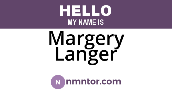 Margery Langer