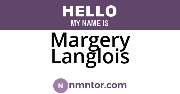 Margery Langlois