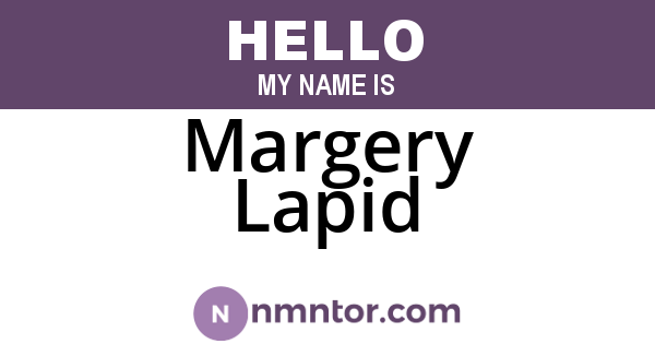 Margery Lapid
