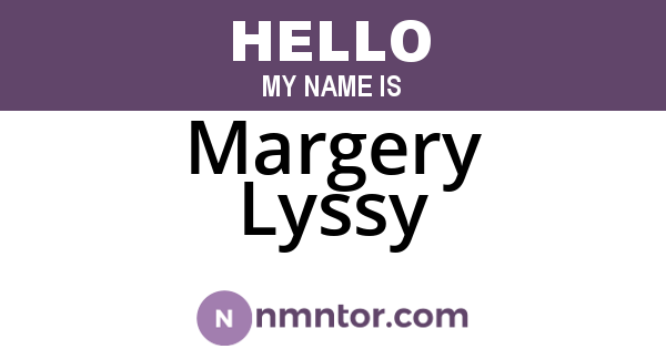Margery Lyssy