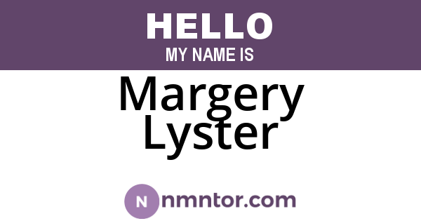 Margery Lyster