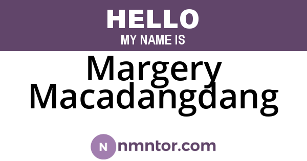 Margery Macadangdang