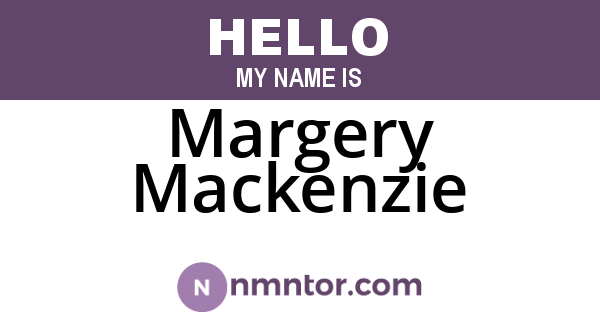 Margery Mackenzie