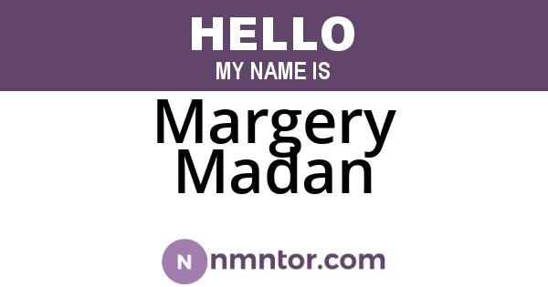 Margery Madan