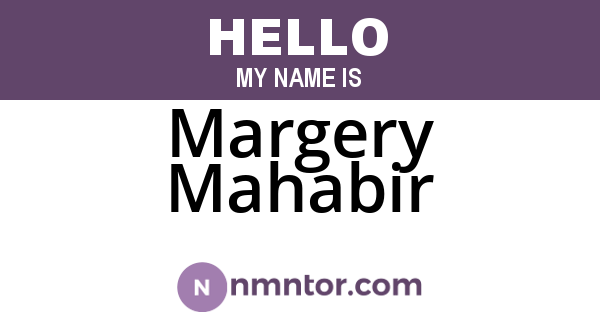 Margery Mahabir
