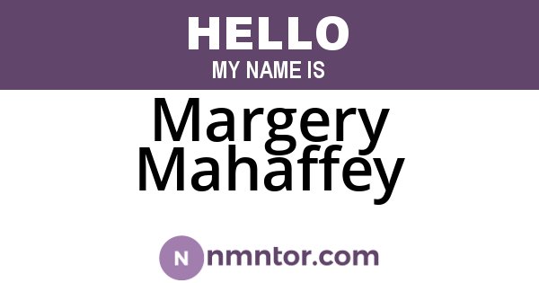 Margery Mahaffey
