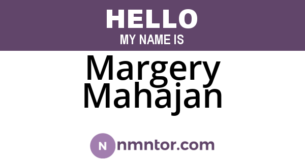 Margery Mahajan