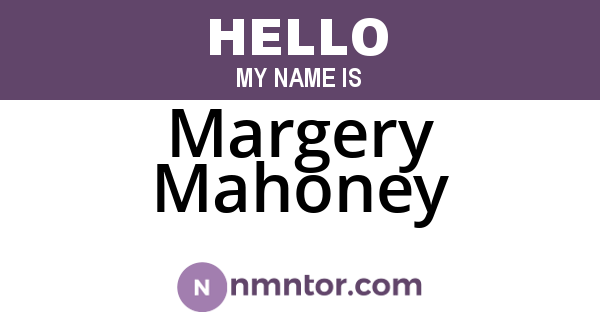 Margery Mahoney