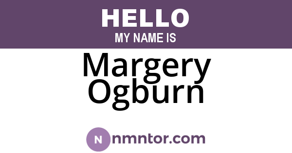 Margery Ogburn