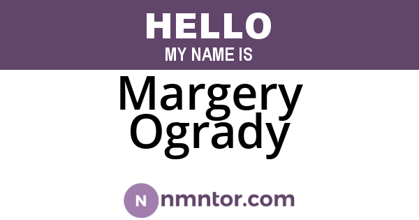 Margery Ogrady